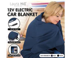 Laura Hill Heated Electric Car Blanket 150x110cm 12V - Navy Blue