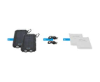 Maxxlee 2x BLACK 10000mAh Solar Power Bank Dual USB Battery Charger Portable Torch Light Compass