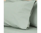 300TC 100% Cotton Percale Helena Vintage Stone Washed Sheet Set by Renee Taylor | 3 Colours - 2 Sizes - Cactus