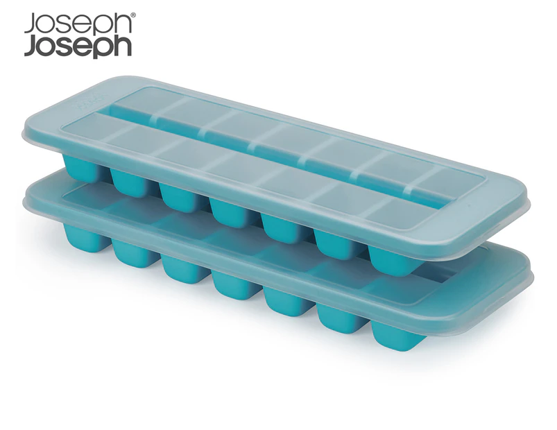 Joseph Joseph 2-Piece Flow Easy-Fill Ice Cube Tray Set - Blue