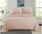 Ultra Soft Cashmere Touch Polar Fleece Style Flannel Sheet Set | Warm Winter Sheets | 5 Sizes - 8 Colours - Dusty Pink