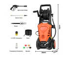 Advwin 2500W 4000PSI Electric High Pressure Washer 10M Hose Orange