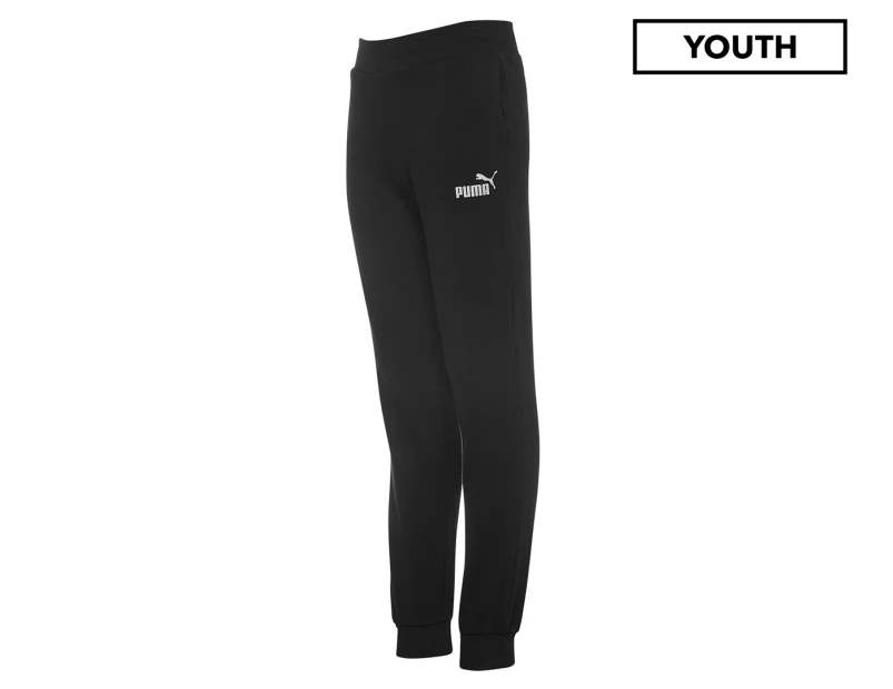 Puma Youth Girls' Essential Trackpants / Tracksuit Pants - Black/Silver