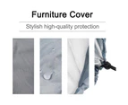 Outdoor Zero Gravity Folding Chair Cover Waterproof Dustproof Lawn Patio Furniture Covers All Weather Resistant - Grey - W 96 * H 85cm