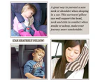 Car Seat Universal Safety Belt Sleeping Pillow for Children Adults, Compatible with All Cars - Brown