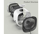 Negative Ion Air Conditioner Fan Humidification Cooling Night Light Multifunctional Usb Desktop Cooler - White