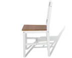 vidaXL Dining Chairs 6 pcs White Pinewood