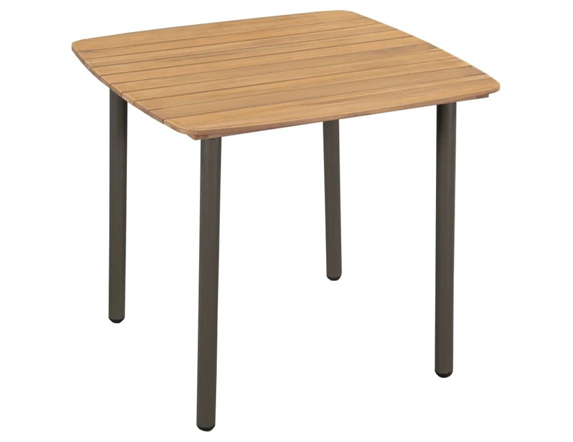 vidaXL Garden Table 80x80x72cm Solid Acacia Wood and Steel