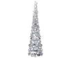 Pop-up Artificial Christmas Tree Silver 180 cm PET