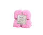 Pink Soft Warm Long Cozy Plush Blanket For Sofa Couch Double Bed Blamket Size (80*120cm/130*160cm/160*200cm)