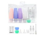 15-Pack Silicone Leakproof Travel Bottles Set for Toiletries