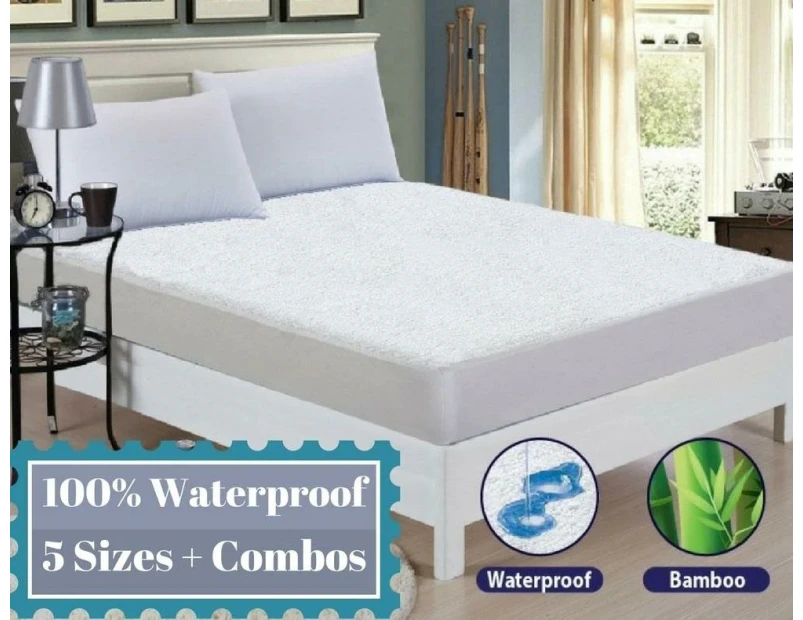 100% Bamboo Waterproof Mattress Protector | Bamboo Pillowcase Protectors 5 Sizes