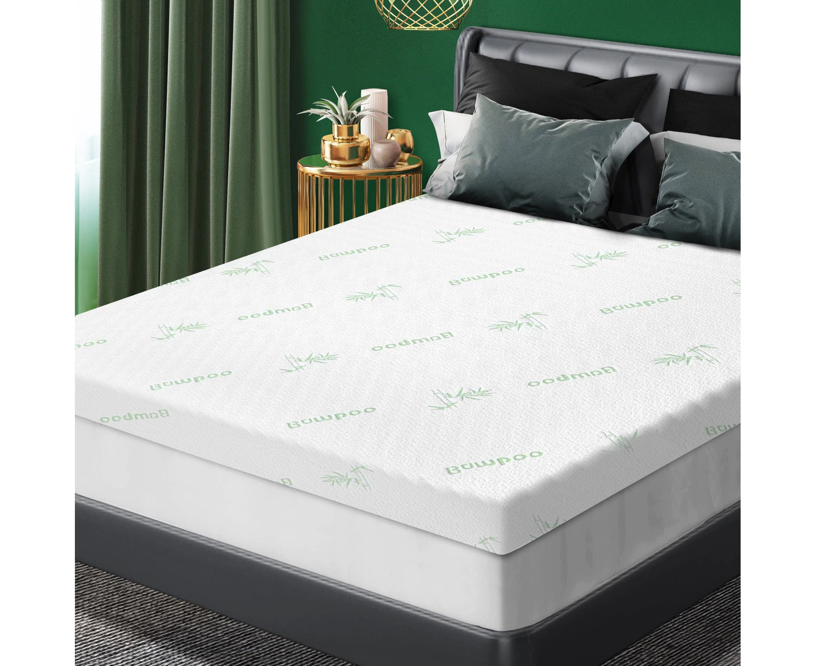 7 Zone 8cm Premium Bamboo GEL Memory Foam Mattress Topper Summer Cooling Memory Foam Topper