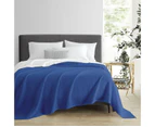 Ultra Soft 100% Egyptian Cotton Waffle Blanket | Summer Blanket Airmax | 2 Sizes - 5 Colours - Royal Blue
