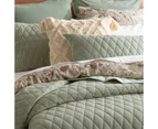 Reversible Diamante Vintage Stone Washed 100% Cotton Quilted Coverlet Set by Renee Taylor | 2 Sizes - 6 Colours - Rose