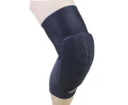 Honeycomb Pad Basketball Knee Crashproof Leg Long Sleeve Protector Support Brace - BLACK-L