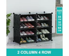Door Cube DIY Shoe Cabinet Rack Storage Portable Stackable Organiser Stand - Clear