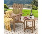 Costway HDPE Coffee Side Table Waterproof  Adirondack Table Round Patio Desk Outdoor Furniture Garden