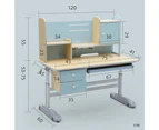 Height Adjustable Children Kids Ergonomic Study Desk Only 120cm Blue AU