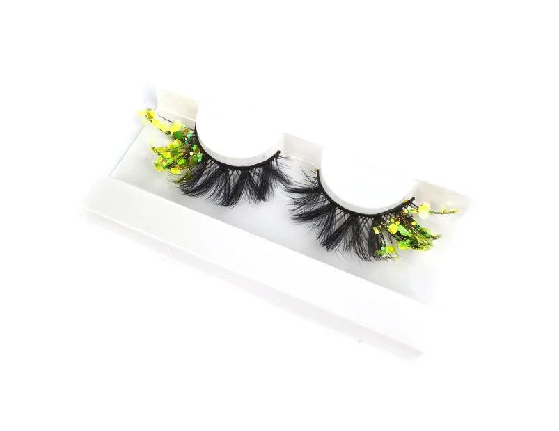 1 Pair False Eyelashes 3D Effect Extending Hairs Thick Professional Makeup Individual Cluster Eyelashes for Female 3