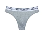 Men Brief U Convex Elasticity Jockstrap Soft Comfortable Letters Print Thong Underpants Daily Wear - Grey