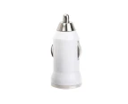 Portable Universal Mini USB Car Charger Adapter for iPhone Samsung Tablet Pad - White