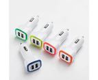 LED Dual USB Port 2.1A Fast Car Charger Adapter for iPhone iPad Samsung Galaxy - Blue