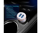 Universal 3.1A Dual USB LED Car Charger Adapter for iOS Android Smart Phone - Black