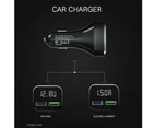 Universal Dual USB DC 5V QC 3.0 LED Voltage Current Display Car Charger Adapter