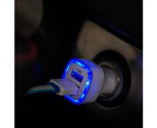 LED Dual USB Port 2.1A Fast Car Charger Adapter for iPhone iPad Samsung Galaxy - Green