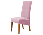 Stretch Dining Chair Slipcovers, 1 Pack Oversized Removable Soft Spandex Dining Room Chair Covers for Kitchen Hotel Table Banquet - Pink