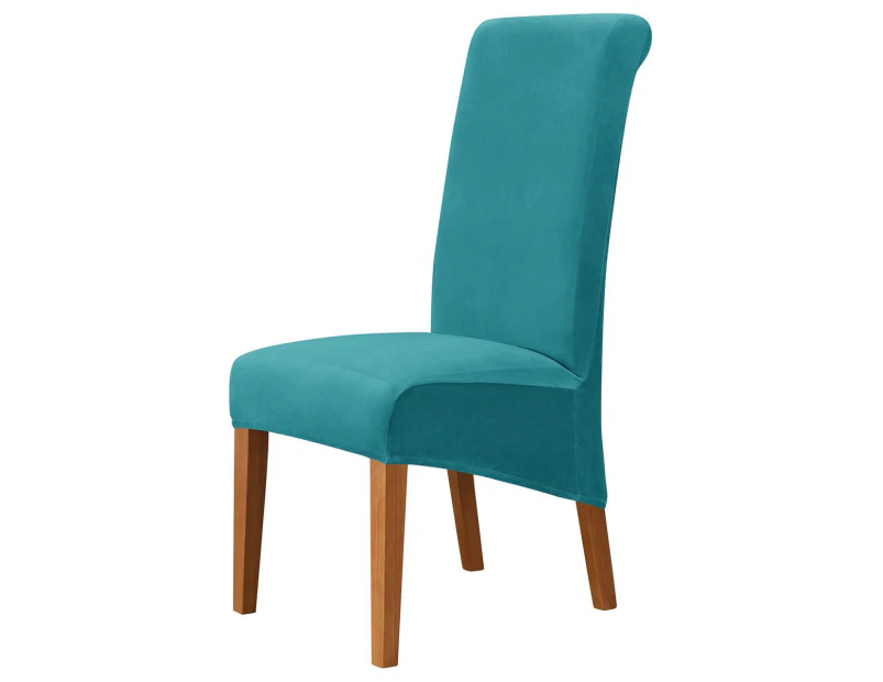 Stretch Dining Chair Slipcovers, 1 Pack Oversized Removable Soft Spandex Dining Room Chair Covers for Kitchen Hotel Table Banquet - Turquoise blue