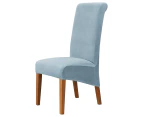 Stretch Dining Chair Slipcovers, 1 Pack Oversized Removable Soft Spandex Dining Room Chair Covers for Kitchen Hotel Table Banquet - Light blue