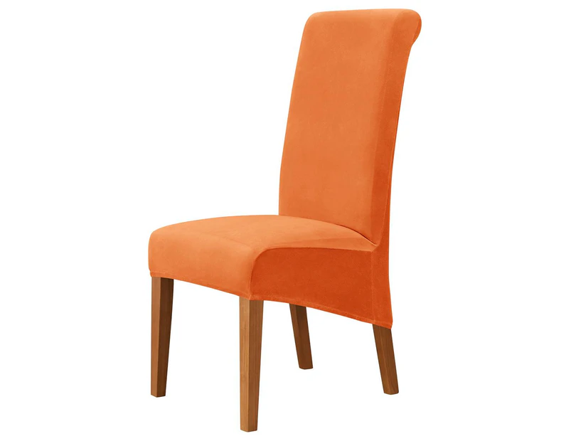 Stretch Dining Chair Slipcovers, 1 Pack Oversized Removable Soft Spandex Dining Room Chair Covers for Kitchen Hotel Table Banquet - Orange