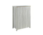 Tallboy with 5 Storage Drawers Natural Wood like MDF in White Ash Colour