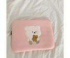 Laptop Bag Waterproof Anti-scratch Cute 11/13 Inch Korean Style Cartoon Bear Laptop Case for Office