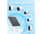 2 Pack 5V 4W Solar Panel Compatible with Eufycam 2C/2C Pro/E40/E20/2/2 Pro/E IP65 Waterproof Micro USB & Type-C Port