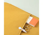 Laptop Bag Waterproof Dust-proof Adorable 11/13 Inch INS Fabric Solid Color Laptop Handbag for Outdoor - Yellow