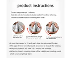 Cone Shaped Stainless Steel Kitchen Timer 60 Minutes Mechanical Cooking Reminder