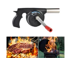 Hand Crank BBQ Fan Portable Barbeque Air Blower with Manual Handle Speed Control  Metal Fan Leaf for Outdoor Barbecue