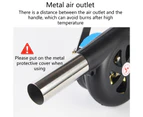 Hand Crank BBQ Fan Portable Barbeque Air Blower with Manual Handle Speed Control  Metal Fan Leaf for Outdoor Barbecue