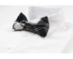 Mens/Womens Black & White Patterned Bow Tie Cotton