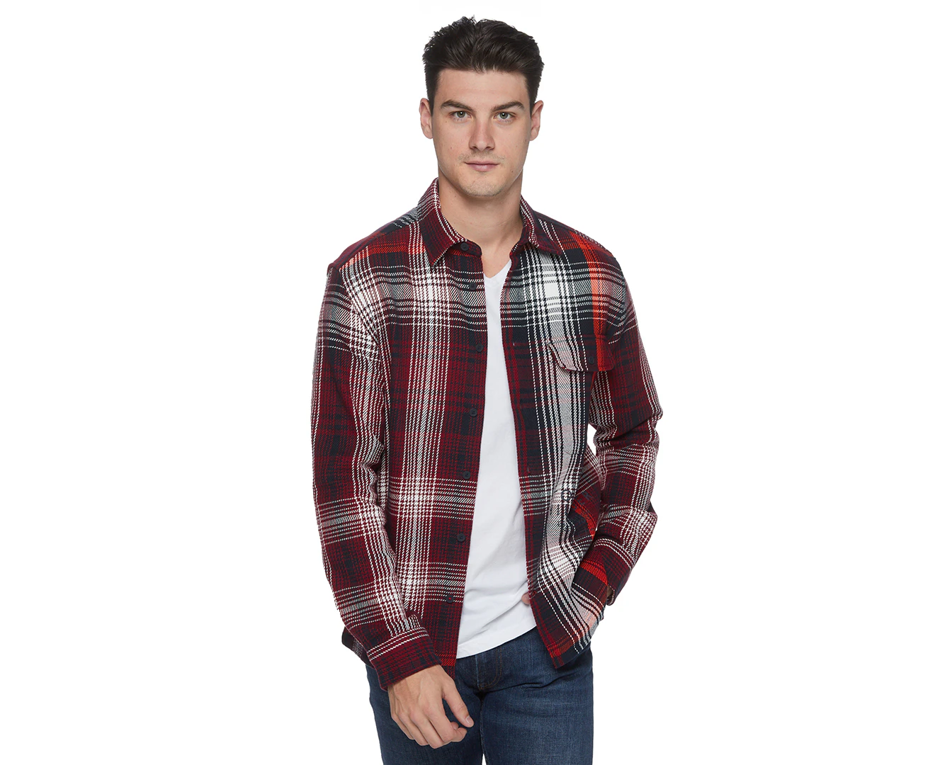 Tommy Hilfiger Men's Shadow Check Overshirt - Desert Sky