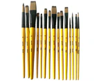 15pc Mont Marte Gallery Acrylic Paint Brush Bundle Kit | Painting Brushes Set