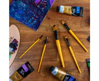 15pc Mont Marte Gallery Acrylic Paint Brush Bundle Kit | Painting Brushes Set