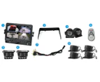 Elinz Quadscreen 9" DVR 4 Camera Package Kit 360 View Reversing Forward Side 12V 24V Bus Trucks Caravan