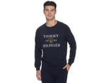 Tommy Hilfiger Men's 1985 Crest French Terry Long Sleeve Tee / T-Shirt / Tshirt - Dark Navy