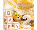 4 Sets Teddy Bear baby Boxes of Letters for Baby Shower, Clear Baby Shower Block Boxes Reveal Decorations Birthday Party