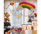 4 Sets Teddy Bear baby Boxes of Letters for Baby Shower, Clear Baby Shower Block Boxes Reveal Decorations Birthday Party