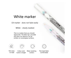 Refillable White Marker for Drawing on Wood Plastic Glass Metal Canvas Leather